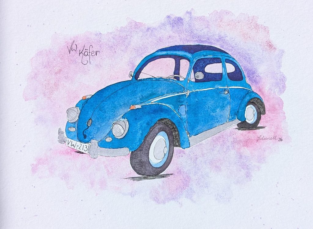 Original - Bild "Käfer" 24x32cm
