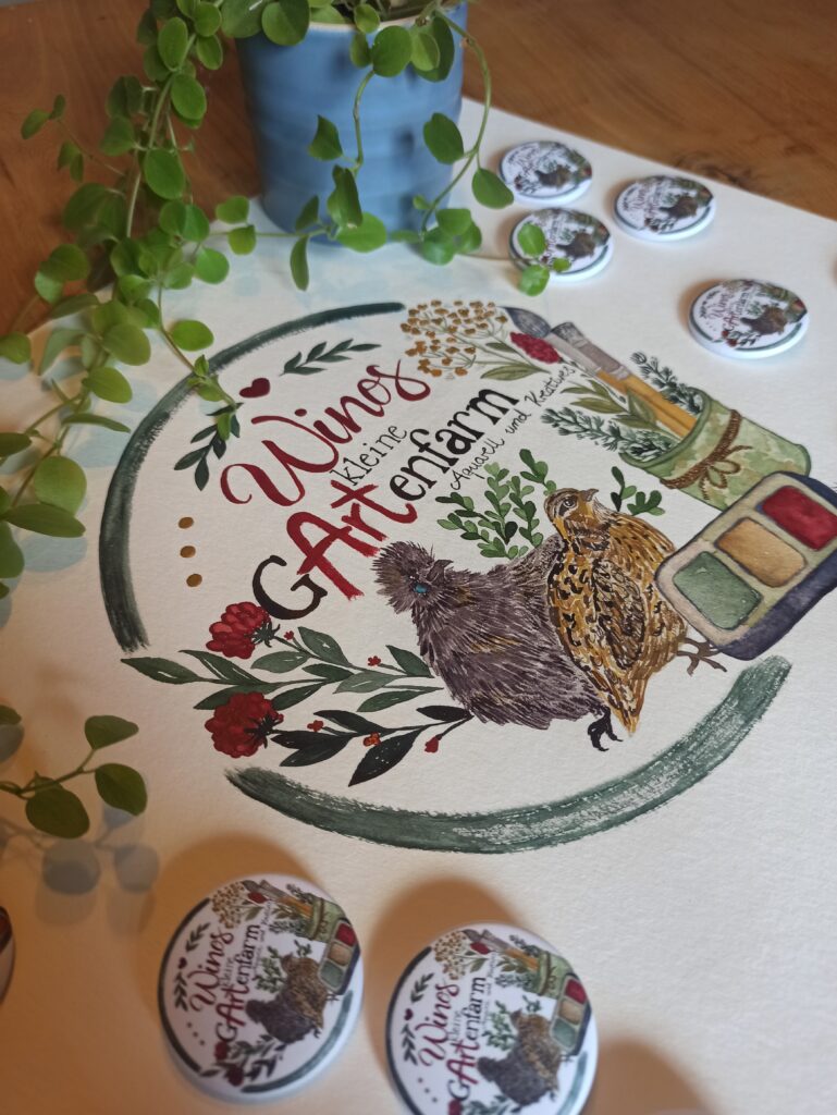 Button, Pin - Winos kleine Gartenfarm 38mm